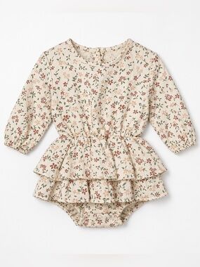 Quincy Mae Floral Ruffle Romper